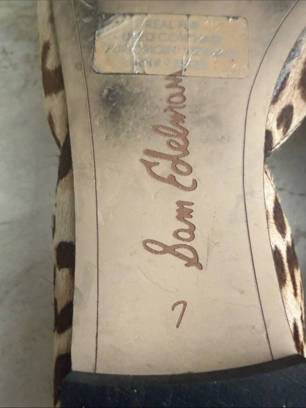 Sam Edelman animal print flats women’s size 7 - Picture 3 of 6
